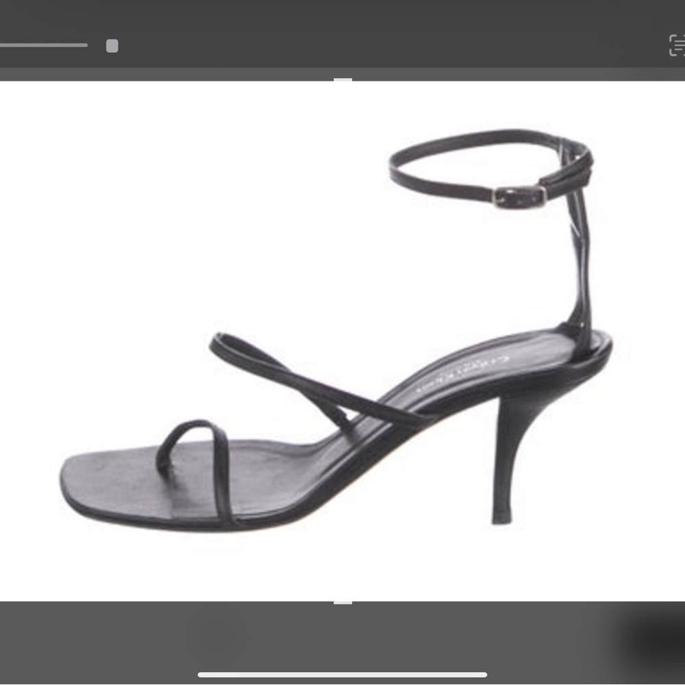 NWOB CALVIN KLEIN ITALY Black Strappy Heeled Sandals